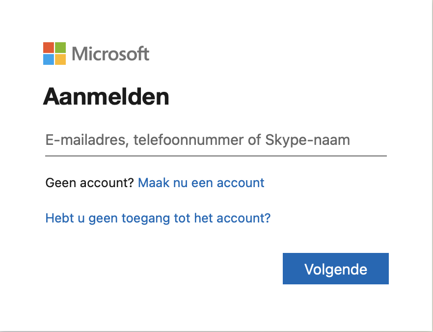 Inloggen office 365